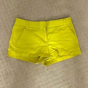 J. Crew Fluorescent Yellow Chino Shorts